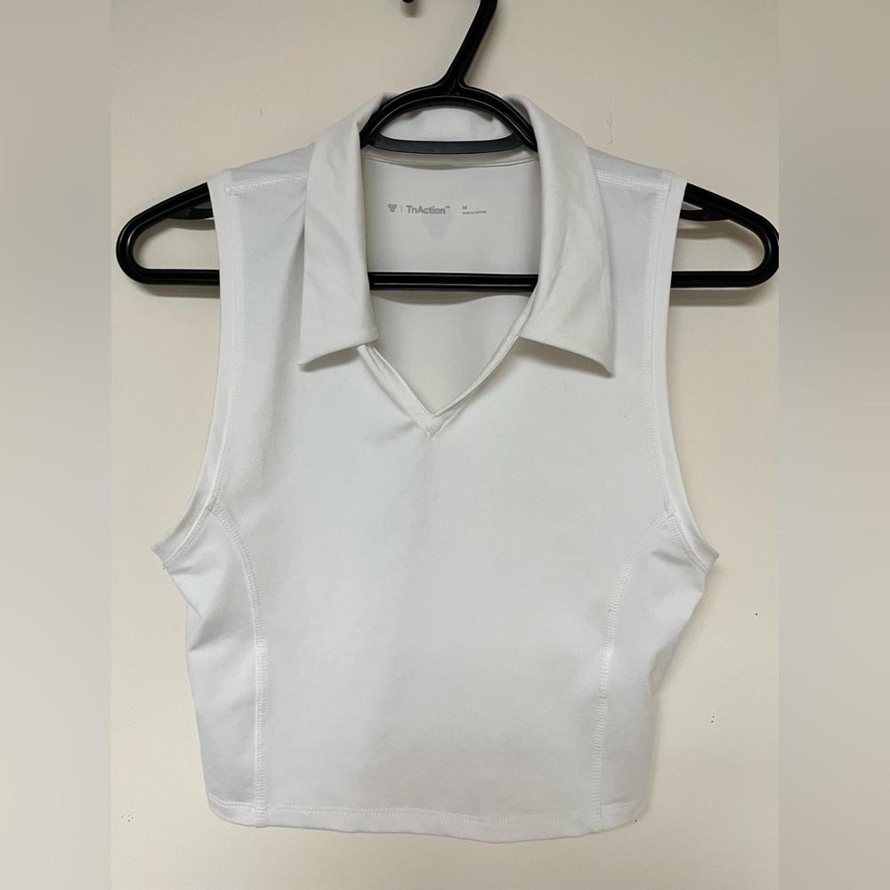 TNAction White Polo Athletic Tank